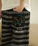 ペンギン プリント ミニ 裏毛 ショート パンツ さらさら BLUE STANDARD ブルースタンダード