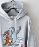 【TOM and JERRY/トムとジェリー】【ユニセックスデザインでリンクコーデにも◎】裏起毛プルオーバーパーカー フーディ 保温 カジュアル キャラクター トム ジェリー タフィー サカナ
