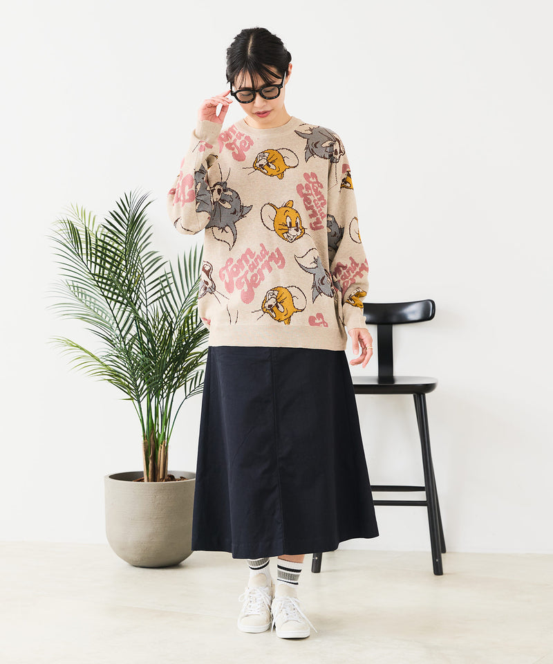 【TOM&JERRY/トムとジェリー】ジャガードニット