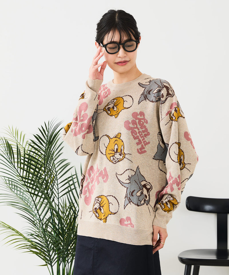 【TOM&JERRY/トムとジェリー】ジャガードニット
