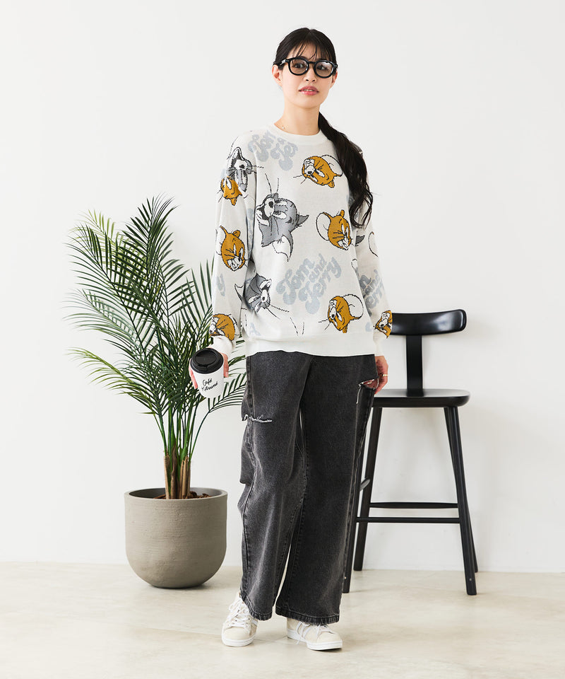 【TOM&JERRY/トムとジェリー】ジャガードニット