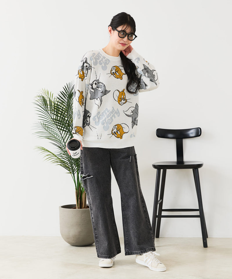 【TOM&JERRY/トムとジェリー】ジャガードニット