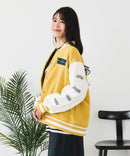 【Disney/ディズニー】MICKEY MOUSE/ミッキーマウス 袖切替 ワッペン刺繍 フリース スタジャン