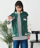 【Disney/ディズニー】MICKEY MOUSE/ミッキーマウス 袖切替 ワッペン刺繍 フリース スタジャン