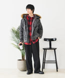 【UNIIT/ユニット】ヴィンテージナイロンN-2B オーバーサイズ 古着加工 衿ファー