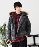 【UNIIT/ユニット】ヴィンテージナイロンN-2B オーバーサイズ 古着加工 衿ファー