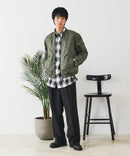 【UNIIT/ユニット】 ヴィンテージライクナイロン オーバーサイズMA-1 古着加工