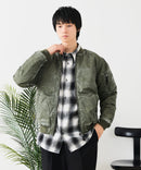 【UNIIT/ユニット】 ヴィンテージライクナイロン オーバーサイズMA-1 古着加工