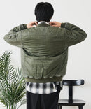 【UNIIT/ユニット】 ヴィンテージライクナイロン オーバーサイズMA-1 古着加工