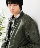 【UNIIT/ユニット】 ヴィンテージライクナイロン オーバーサイズMA-1 古着加工