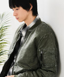 【UNIIT/ユニット】 ヴィンテージライクナイロン オーバーサイズMA-1 古着加工