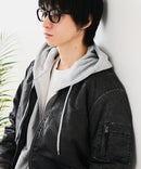 【UNIIT/ユニット】 ヴィンテージライクナイロン オーバーサイズMA-1 古着加工