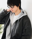 【UNIIT/ユニット】 ヴィンテージライクナイロン オーバーサイズMA-1 古着加工