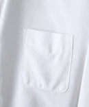 フレンチリネンミックス 長袖 リラックスフィット バンドカラーシャツ【Blue Standard:ブルースタンダード】