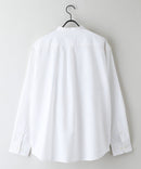 フレンチリネンミックス 長袖 リラックスフィット バンドカラーシャツ【Blue Standard:ブルースタンダード】