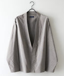 フレンチリネンミックス カーディガン 吸水速乾 麻混　クールビズ【Blue Standard:ブルースタンダード】