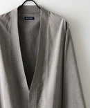 フレンチリネンミックス カーディガン 吸水速乾 麻混　クールビズ【Blue Standard:ブルースタンダード】