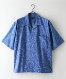 COOLMAXリネンミックス総柄シャツ【BLUE STANDARD/ブルースタンダード】