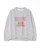 【DISCUS/ディスカス】カレッジロゴ 裏起毛スウェット 裾ラウンド