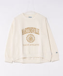 【DISCUS/ディスカス】カレッジロゴ 裏起毛スウェット 裾ラウンド