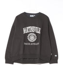 【DISCUS/ディスカス】カレッジロゴ 裏起毛スウェット 裾ラウンド