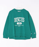【DISCUS/ディスカス】カレッジロゴ 裏起毛スウェット 裾ラウンド