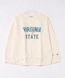 【DISCUS/ディスカス】カレッジロゴ 裏起毛スウェット 裾ラウンド