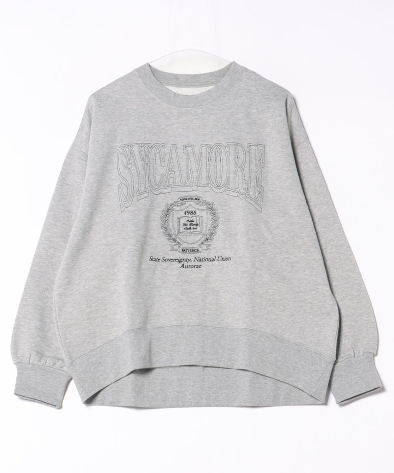 【C-FORT POINT/フォートポイント】カレッジロゴ ステッチ刺繍トレーナー