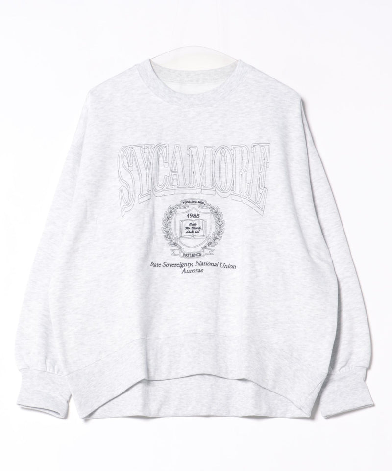 【C-FORT POINT/フォートポイント】カレッジロゴ ステッチ刺繍トレーナー