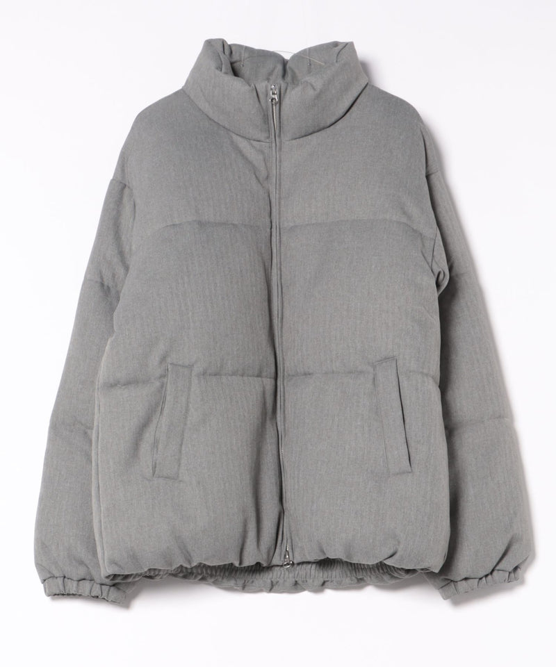 【Blue Standard/ブルースタンダード】ウールタッチ ヘリンボーン ファイバーダウンジャケット 軽量 大人カジュアル