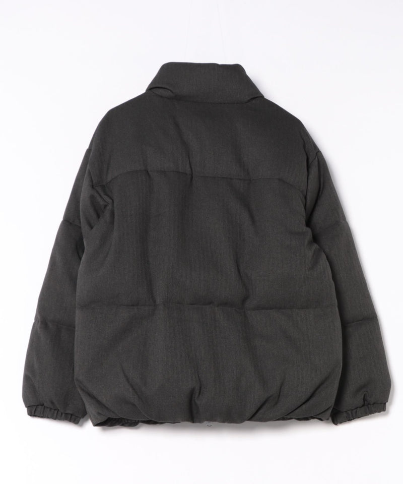 【Blue Standard/ブルースタンダード】ウールタッチ ヘリンボーン ファイバーダウンジャケット 軽量 大人カジュアル