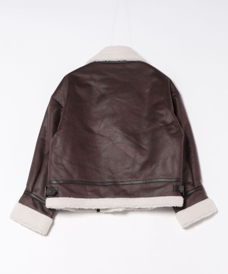 【C-FORT POINT/フォートポイント】合皮ライダースジャケット