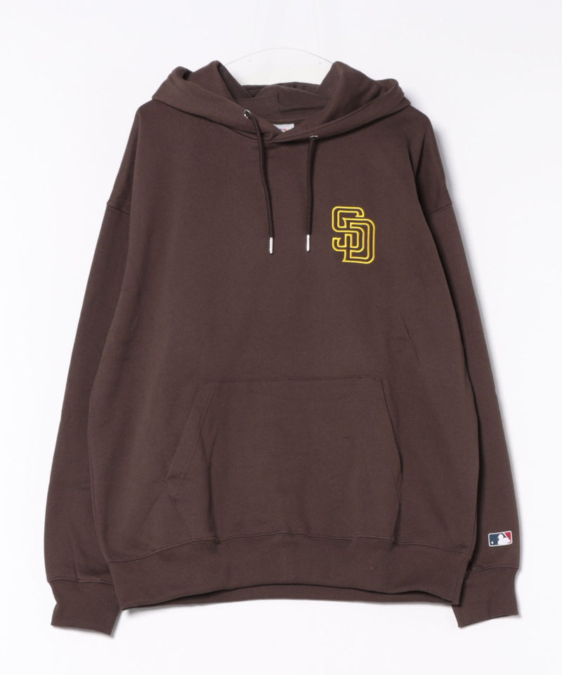 【MLB/メジャーリーグベースボール】裏起毛 バックロゴ フーディー プルオーバーパーカー