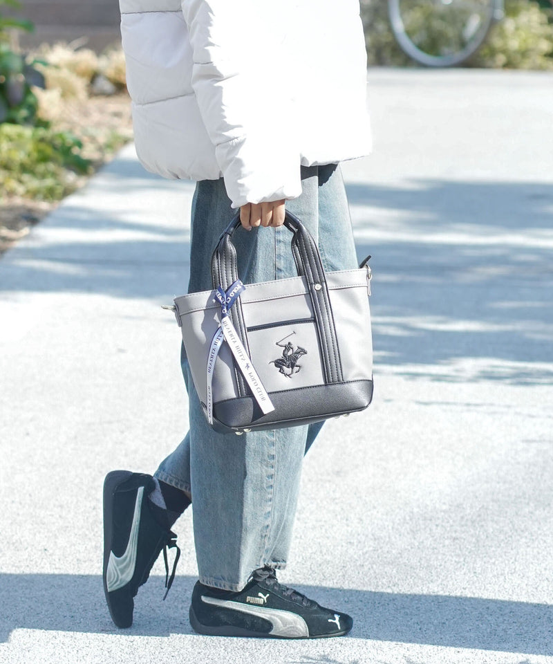 【U.S. POLO ASSN./ユーエスポロアッスン】PUレザー ミニトートバッグ