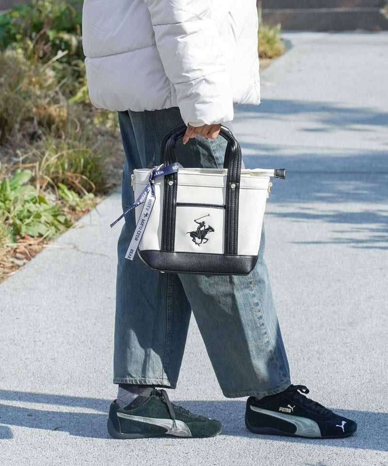 【U.S. POLO ASSN./ユーエスポロアッスン】PUレザー ミニトートバッグ