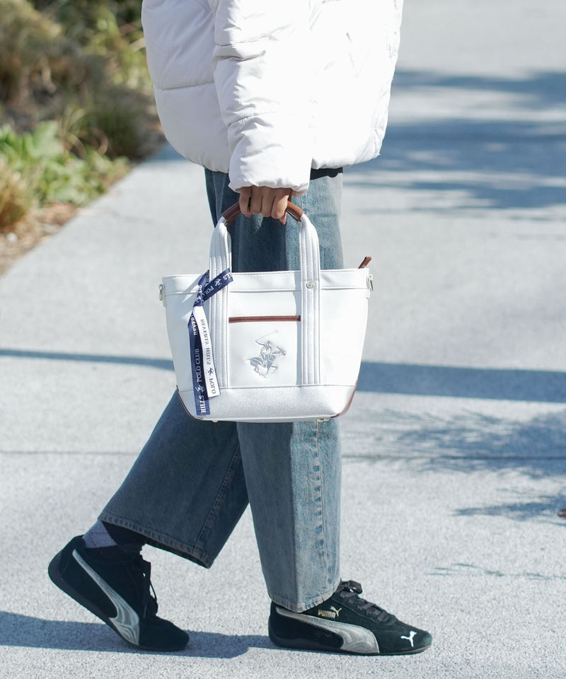 【U.S. POLO ASSN./ユーエスポロアッスン】PUレザー ミニトートバッグ