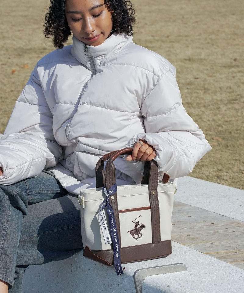 【U.S. POLO ASSN./ユーエスポロアッスン】PUレザー ミニトートバッグ