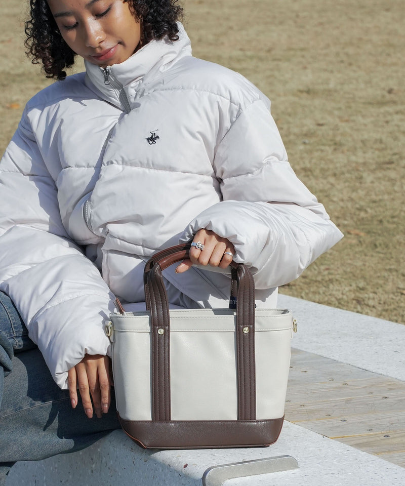 【U.S. POLO ASSN./ユーエスポロアッスン】PUレザー ミニトートバッグ