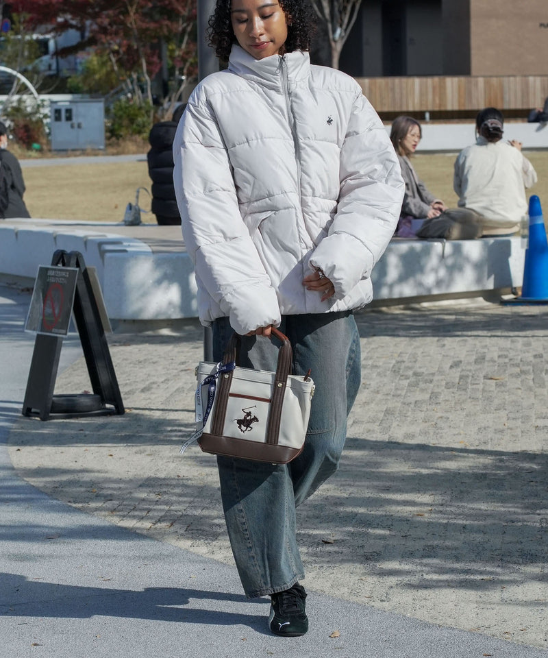 【U.S. POLO ASSN./ユーエスポロアッスン】PUレザー ミニトートバッグ