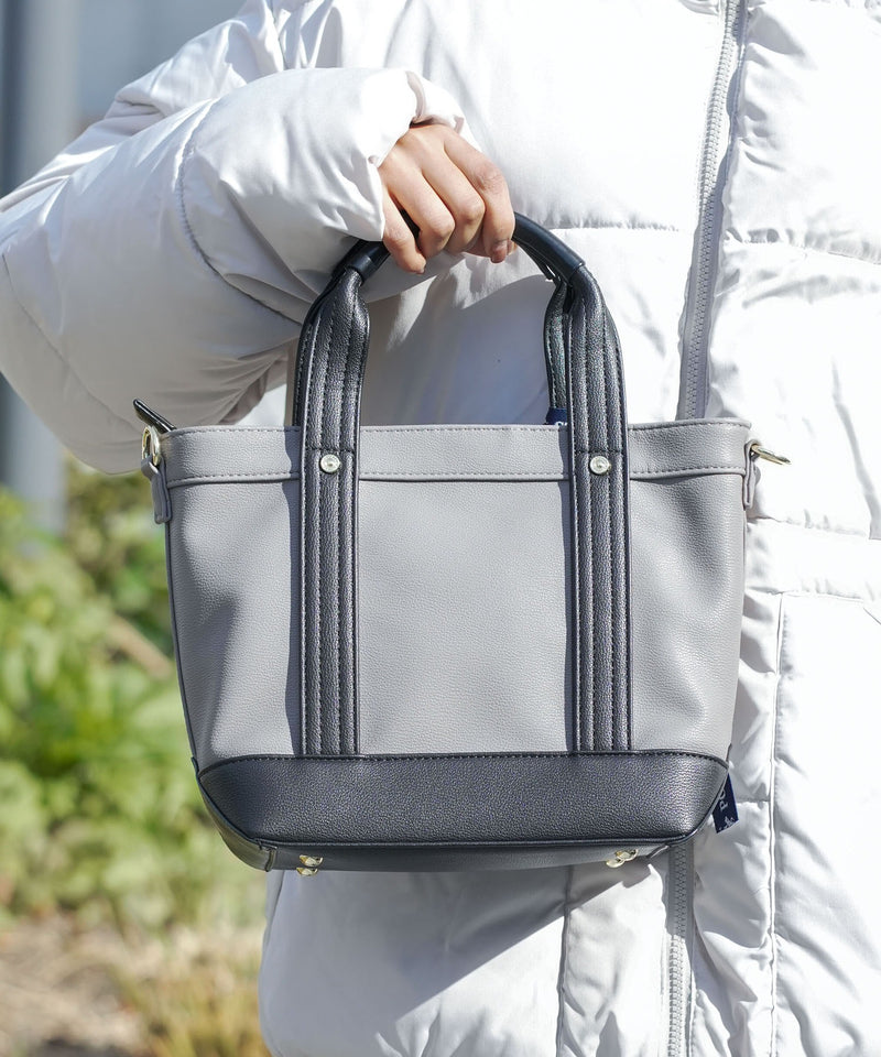 【U.S. POLO ASSN./ユーエスポロアッスン】PUレザー ミニトートバッグ