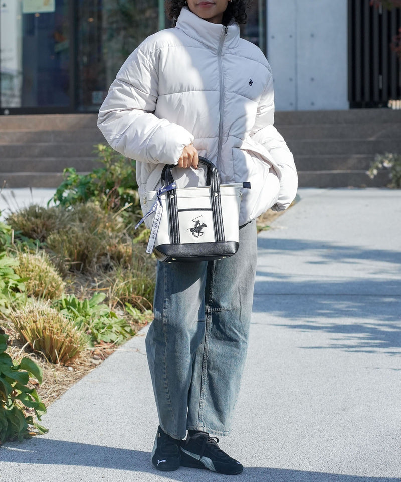 【U.S. POLO ASSN./ユーエスポロアッスン】PUレザー ミニトートバッグ