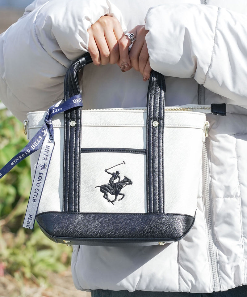 【U.S. POLO ASSN./ユーエスポロアッスン】PUレザー ミニトートバッグ