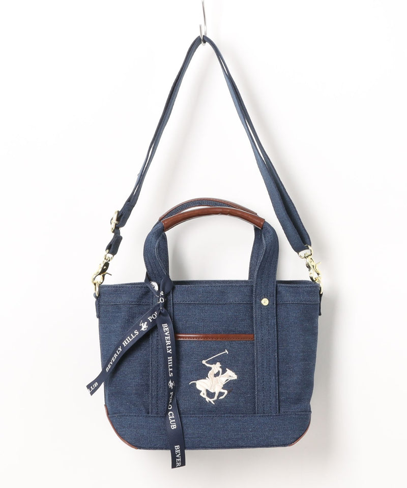 【U.S. POLO ASSN./ユーエスポロアッスン】デニム ミニトートバッグ