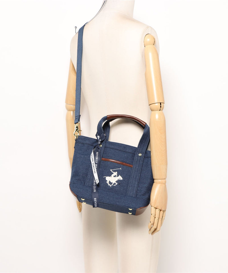 【U.S. POLO ASSN./ユーエスポロアッスン】デニム ミニトートバッグ