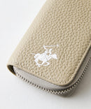【BEVERLY HILLS POLO CLUB/ビバリーヒルズポロクラブ】【使い勝手の良さとエレガントなデザインが融合】本革キーケース ラウンドファスナー ブランドロゴ エンボス加工 スタイリッシュ ビジネス カジュアル