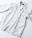 COOLMAXリネンミックス総柄シャツ【BLUE STANDARD/ブルースタンダード】