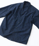 COOLMAXリネンミックス総柄シャツ【BLUE STANDARD/ブルースタンダード】