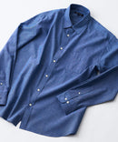 【Blue Standard:ブルースタンダード】フレンチリネンミックス 長袖 リラックスフィットシャツ