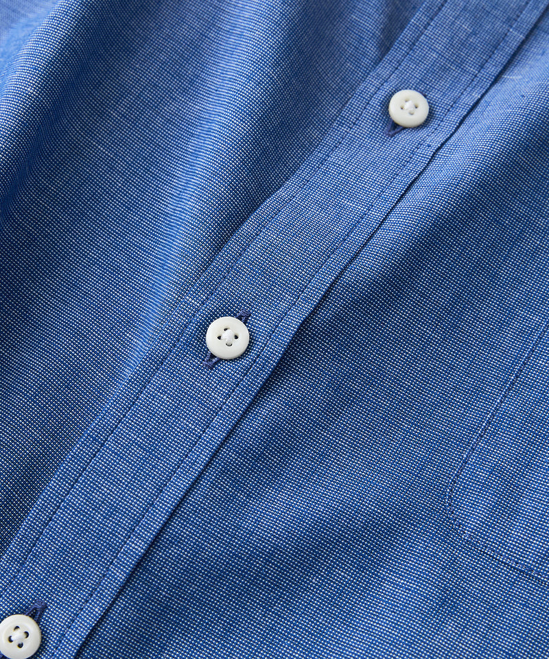 【Blue Standard:ブルースタンダード】フレンチリネンミックス 長袖 リラックスフィットシャツ