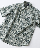 【RAGGED MOUNTAIN/ラギッドマウンテン】ライトリップル 総柄シャツ カーキ ❘ジーンズメイト公式オンラインショップ